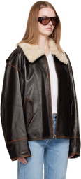 R2W Brown Allison Leather Jacket