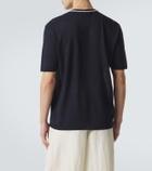 Giorgio Armani Logo linen and silk T-shirt