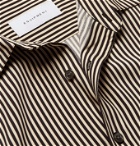 EQUIPMENT - Slim-Fit Striped Twill Shirt - Black