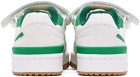 adidas Originals White & Green Forum Low Sneakers