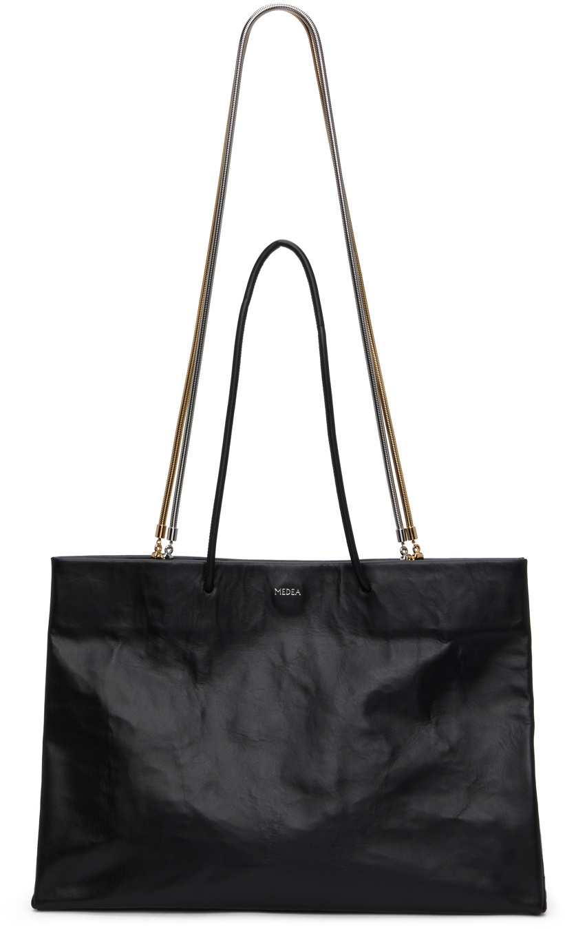 Medea Black Dieci Busted Tote Bag