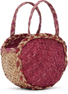 Bode Red Embroidered Picnic Micro Tote