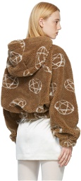 Ashley Williams SSENSE Exclusive Brown Faux-Fur Pentagram Hoodie