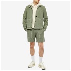 Save Khaki Men's Twill Terry Utility Sweat Shorts in Olive