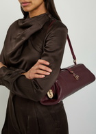 Gabriela Hearst Paola Grained Leather Clutch - Bordeaux - One Size