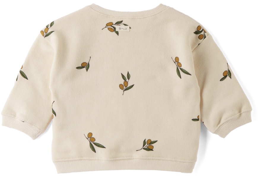 Organic Zoo Baby Off-White Olive Garden Sweatshirt