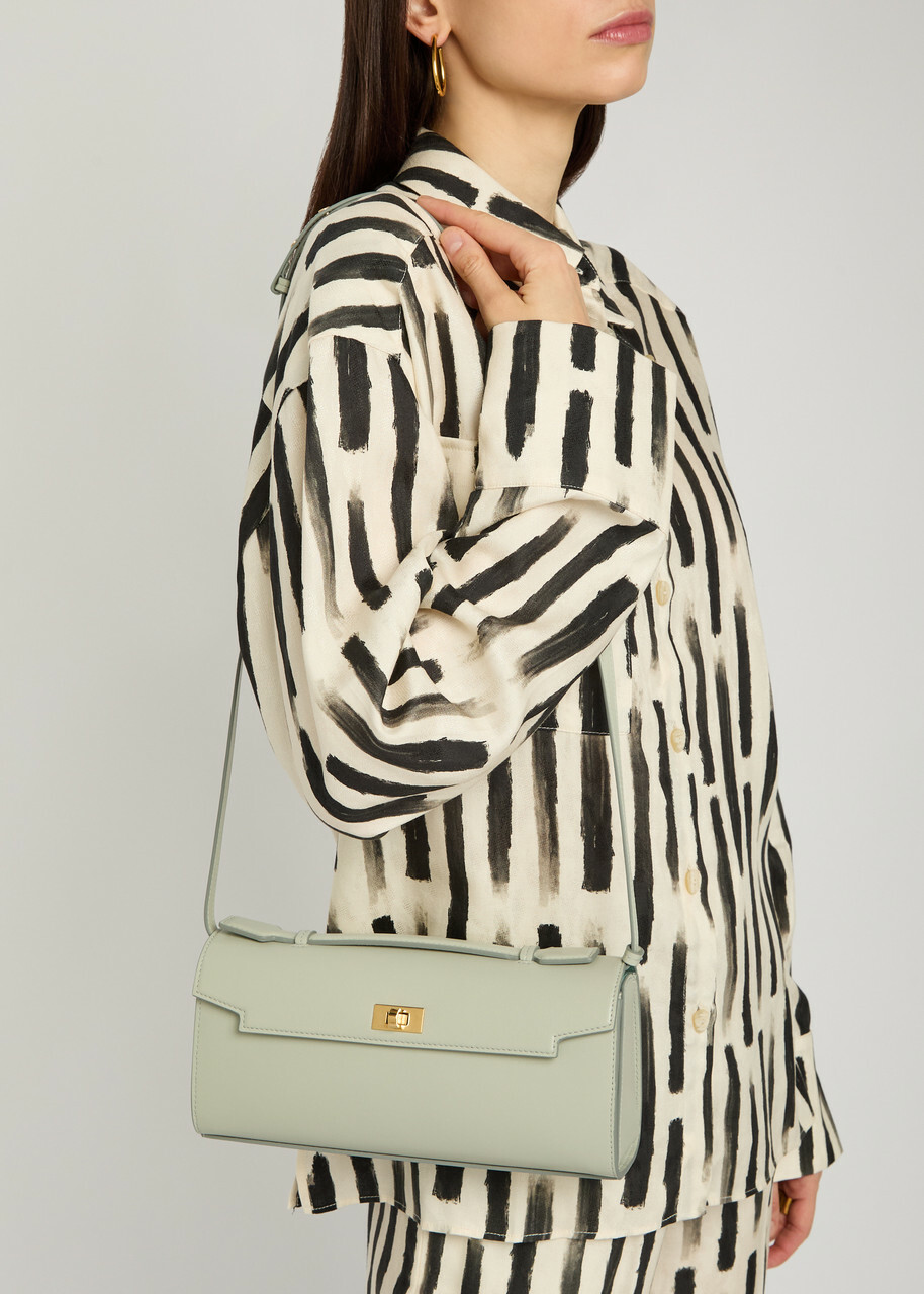 Anya Hindmarch Mortimer Leather Clutch - Light Blue - One Size