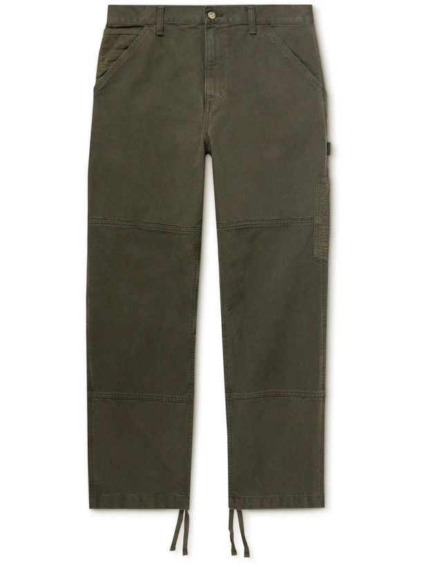 Photo: Carhartt WIP - Medley Tapered Paneled Organic Cotton-Twill, Ripstop and Corduroy Trousers - Green