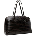 TOTEME Brown Croco-Embossed Day Tote