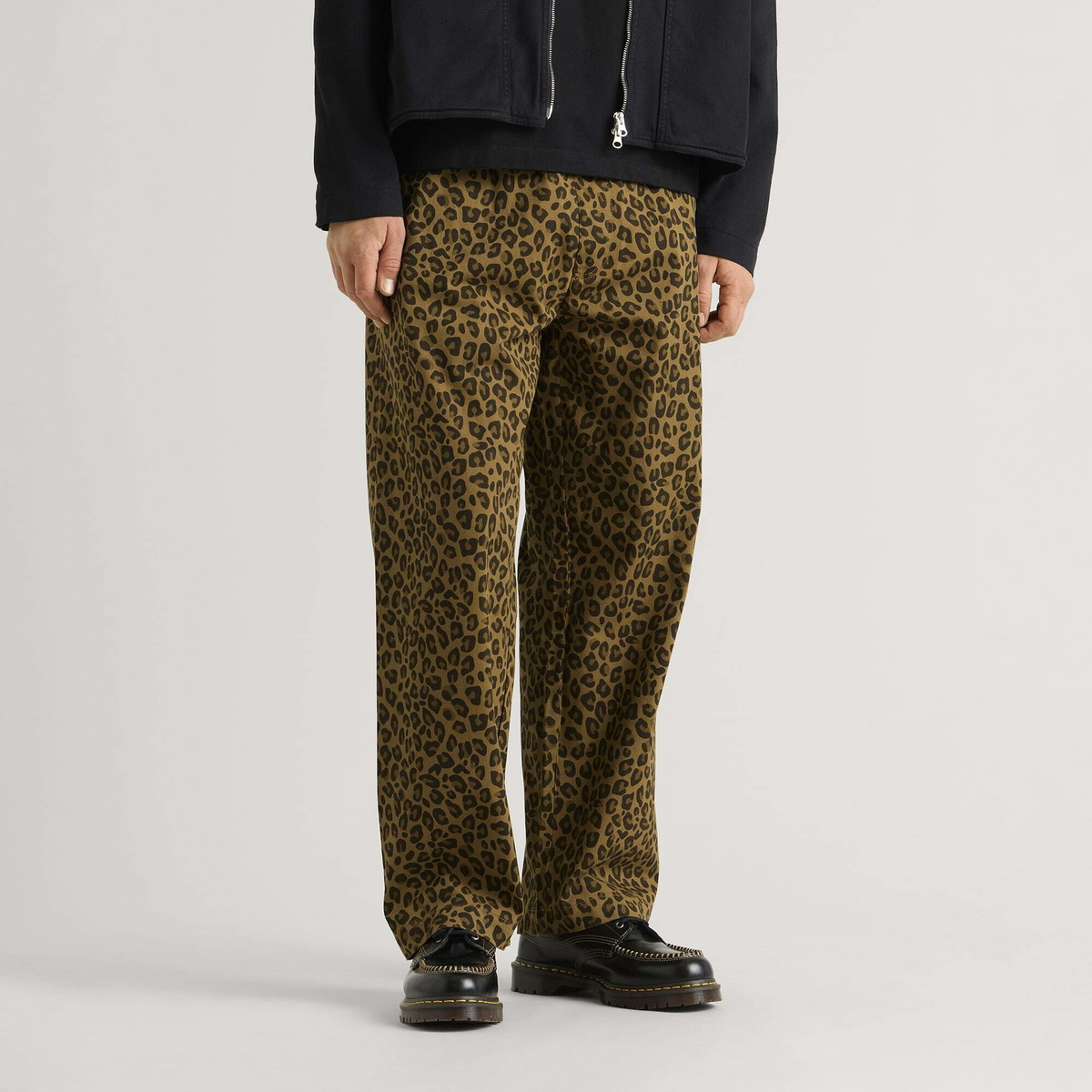 Service Works Men's Patterned Easy Chef Pants in Brown Leopard