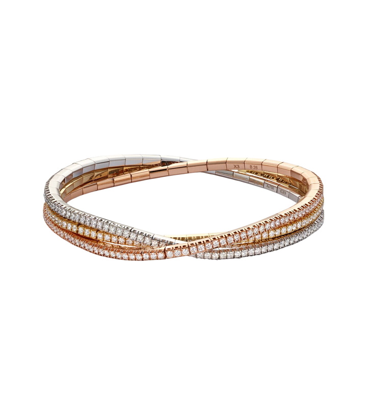 Photo: Bucherer Fine Jewellery Stretchy 18kt gold bracelet with diamonds