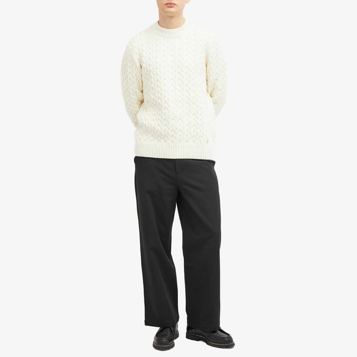 Armor-Lux Men's Cable Knit Jumper in Nautral