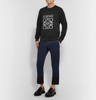 Loewe - Logo-Embroidered Loopback Cotton-Jersey Sweatshirt - Black