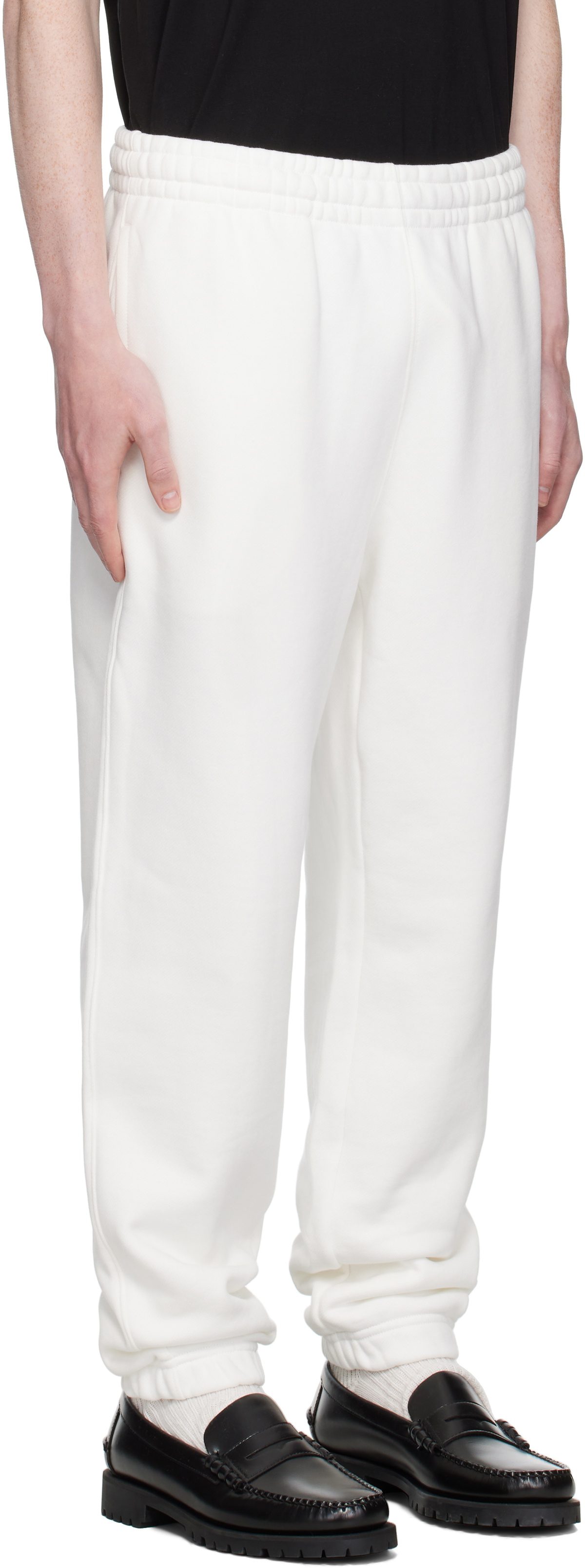 Lacoste White Fleece Sweatpants