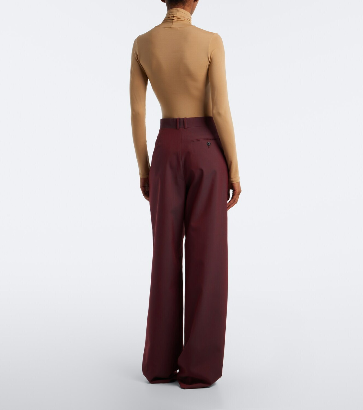The Row Lowe pleated virgin wool straight pants