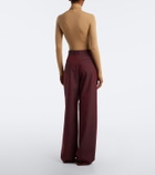 The Row Lowe pleated virgin wool straight pants