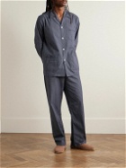 Derek Rose - Braemar 32 Checked Brushed Cotton-Twill Pyjama Set - Blue