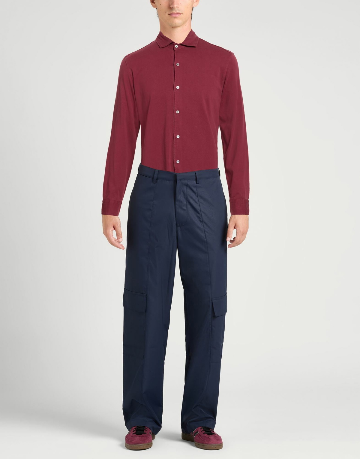 Drumohr Mens Shirt in Burgundy