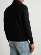 TOM FORD - Wool and Cashmere-Blend Half-Zip Rollneck Sweater - Black