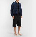 McQ Alexander McQueen - Wide-Leg Striped Woven Shorts - Men - Black