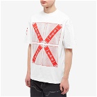 The Trilogy Tapes Men's 4 Boxes Cross T-Shirt in White