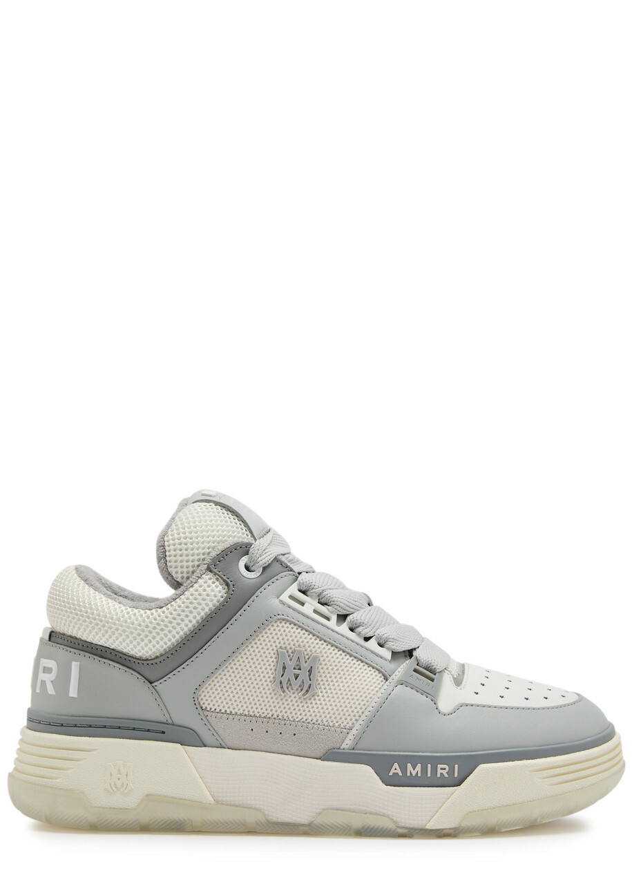 Amiri MA-1 Panelled Leather Sneakers Grey Amiri