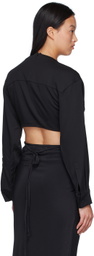 Christopher Esber Black Viscose Long Sleeve T-Shirt