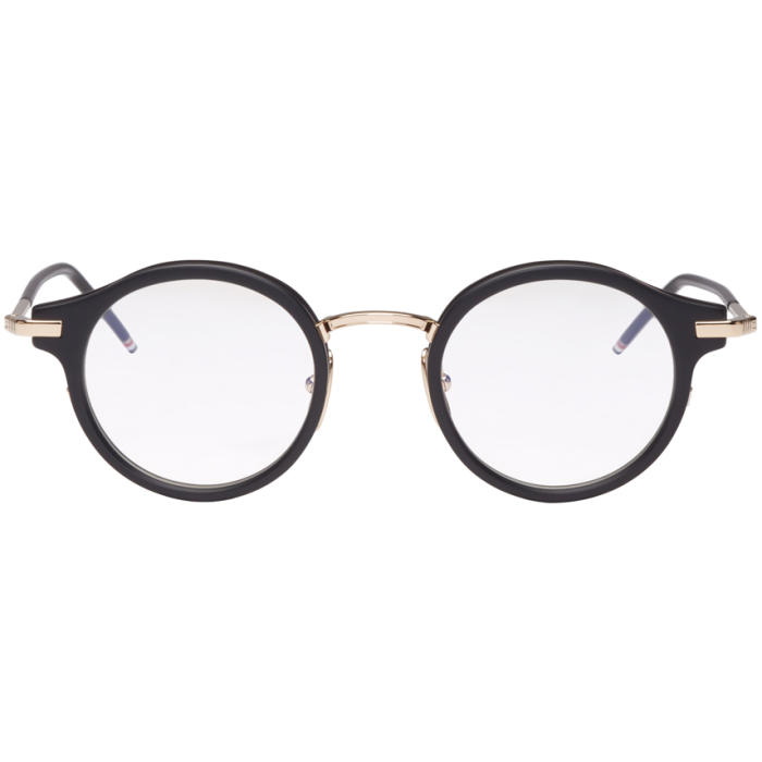 Photo: Thom Browne Black and Gold Round Glasses