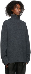 Nanushka Grey Zad Zip Up Sweater