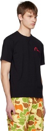 Evisu Black Printed T-Shirt