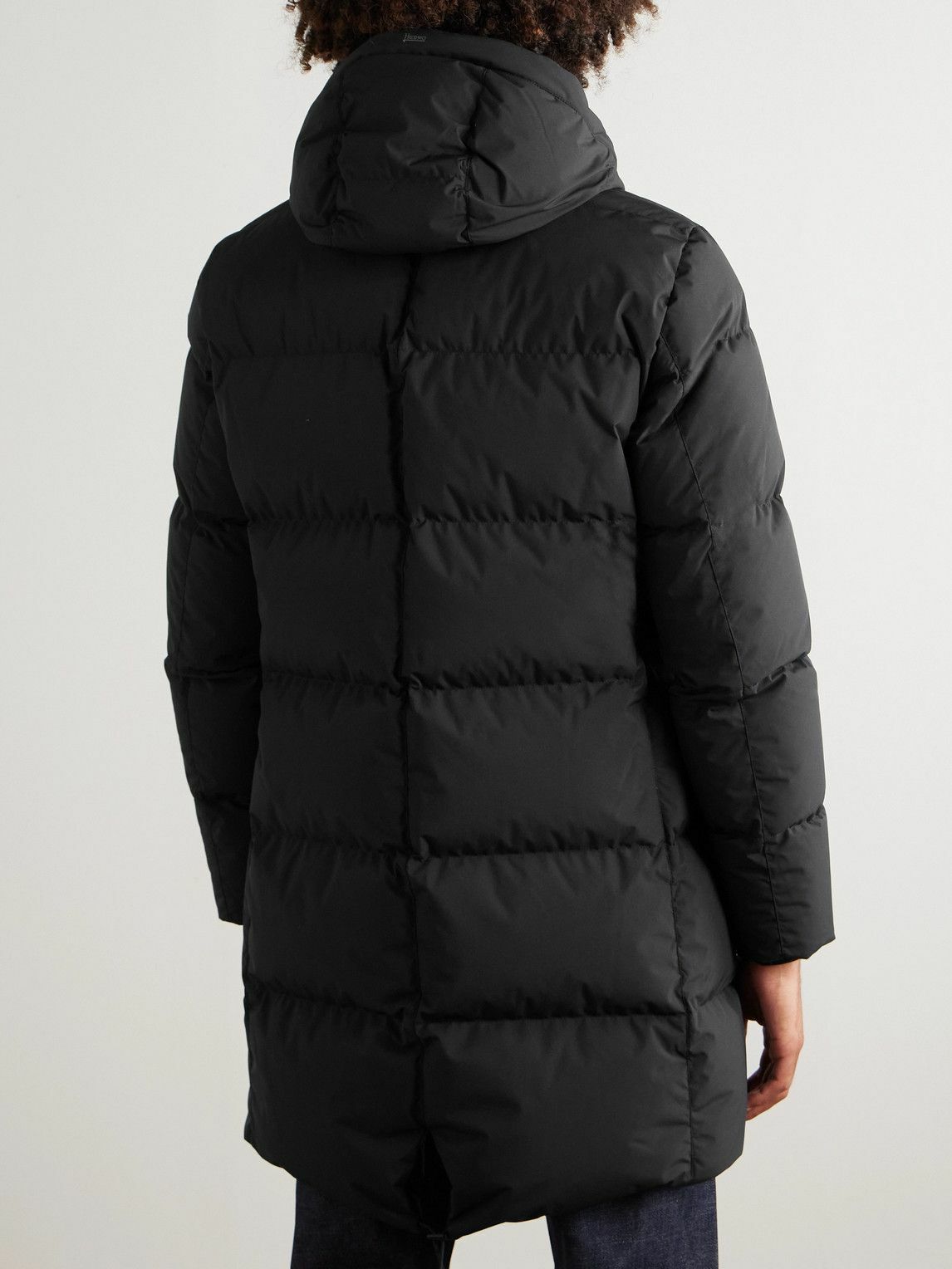 Herno - Slim-Fit Quilted Shell Hooded Down Parka - Black