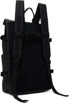 RAINS Black Rolltop Large Rucksack