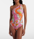 Pucci Orchidee one-shoulder swimsuit
