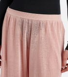 Alaïa Semi-sheer linen and silk wide-leg pants