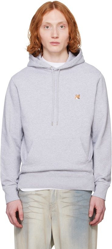 Photo: Maison Kitsuné Gray Fox Head Patch Regular Hoodie
