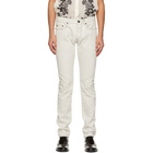 Saint Laurent Off-White Straight-Cut Jeans