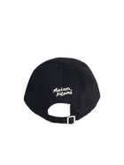 Maison Kitsuné Black Cotton Cap