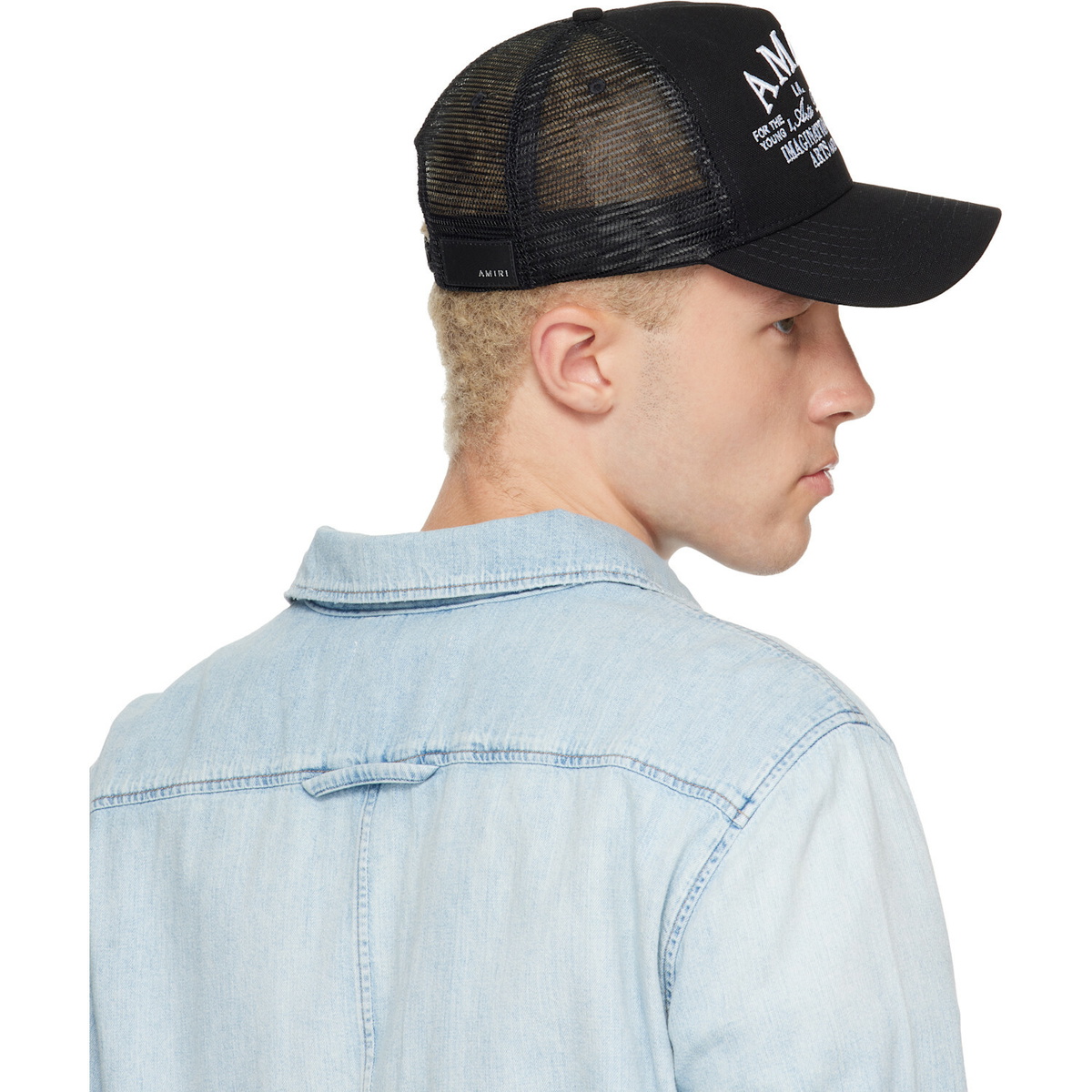 AMIRI Black 'Arts District' Trucker Cap