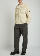 C.P. Company Goggle Hooded Shell Jacket Beige