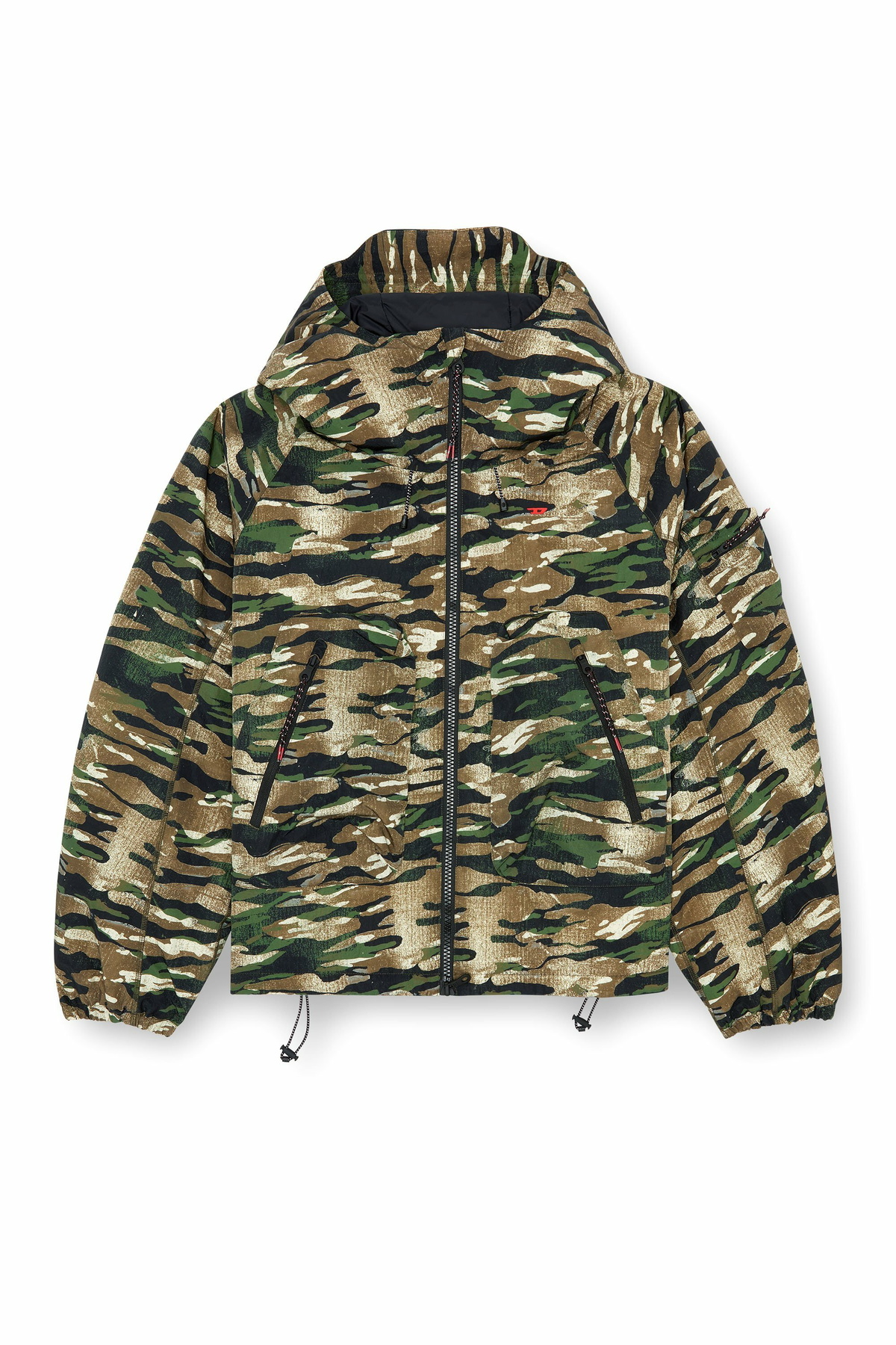 Diesel Camouflage hooded jacket - Jackets Mens in Multicolor Diesel