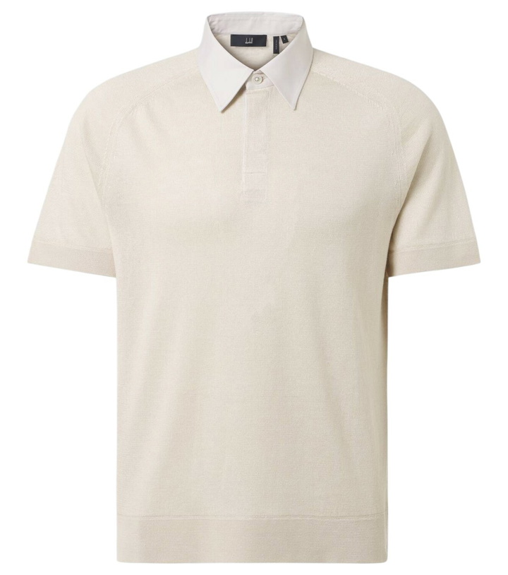 Photo: Dunhill Linen and silk polo shirt