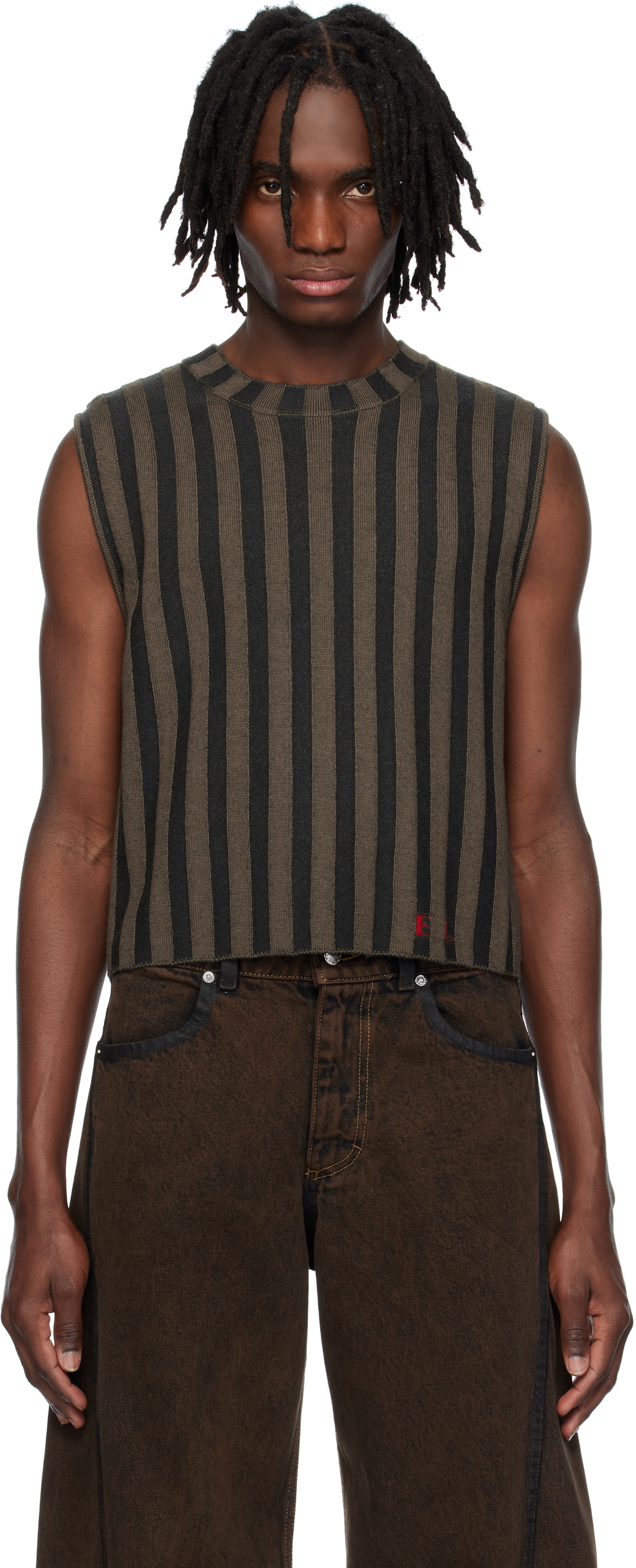 Eckhaus Latta Brown & Gray Keyboard Vest