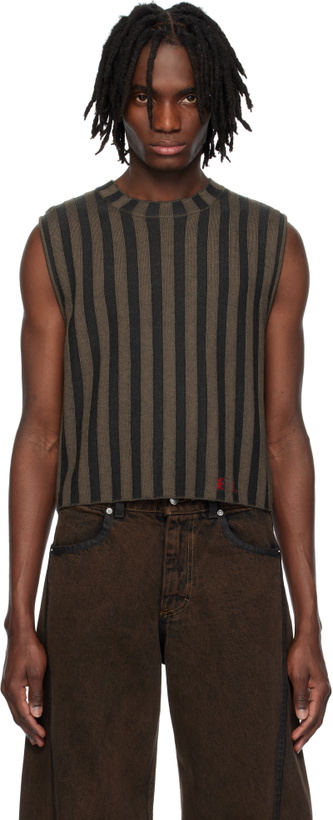 Photo: Eckhaus Latta Brown & Gray Keyboard Vest