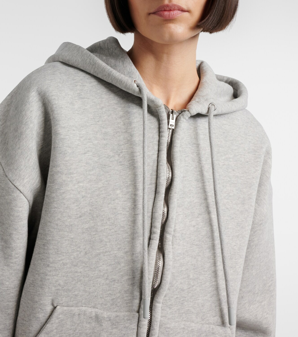 Acne Studios Faye cotton fleece zip-up hoodie