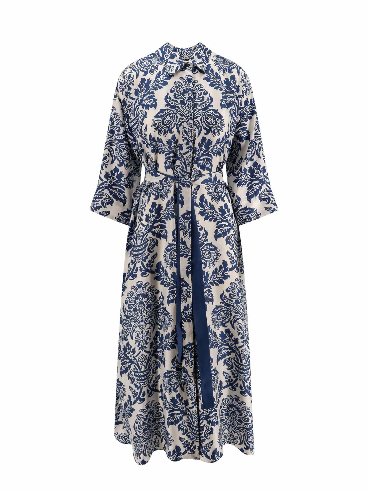 ワンピース S MAX MARA Camelia printed silk long chemisier dress S Max Mara Camelia Printed Silk Long Chemisier Dress S Max Mara