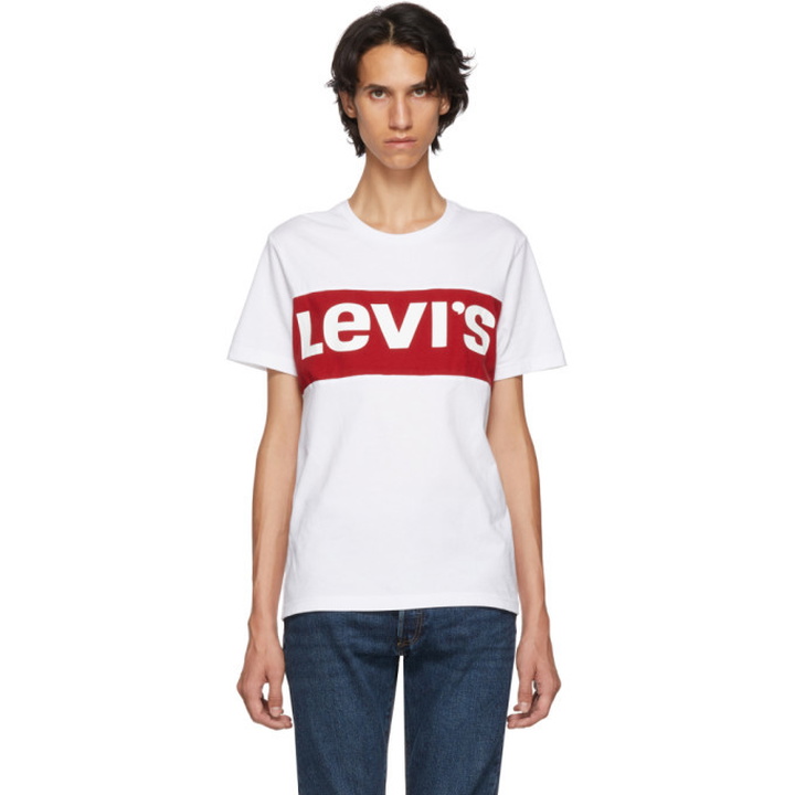 Photo: Levis White Box Logo T-Shirt
