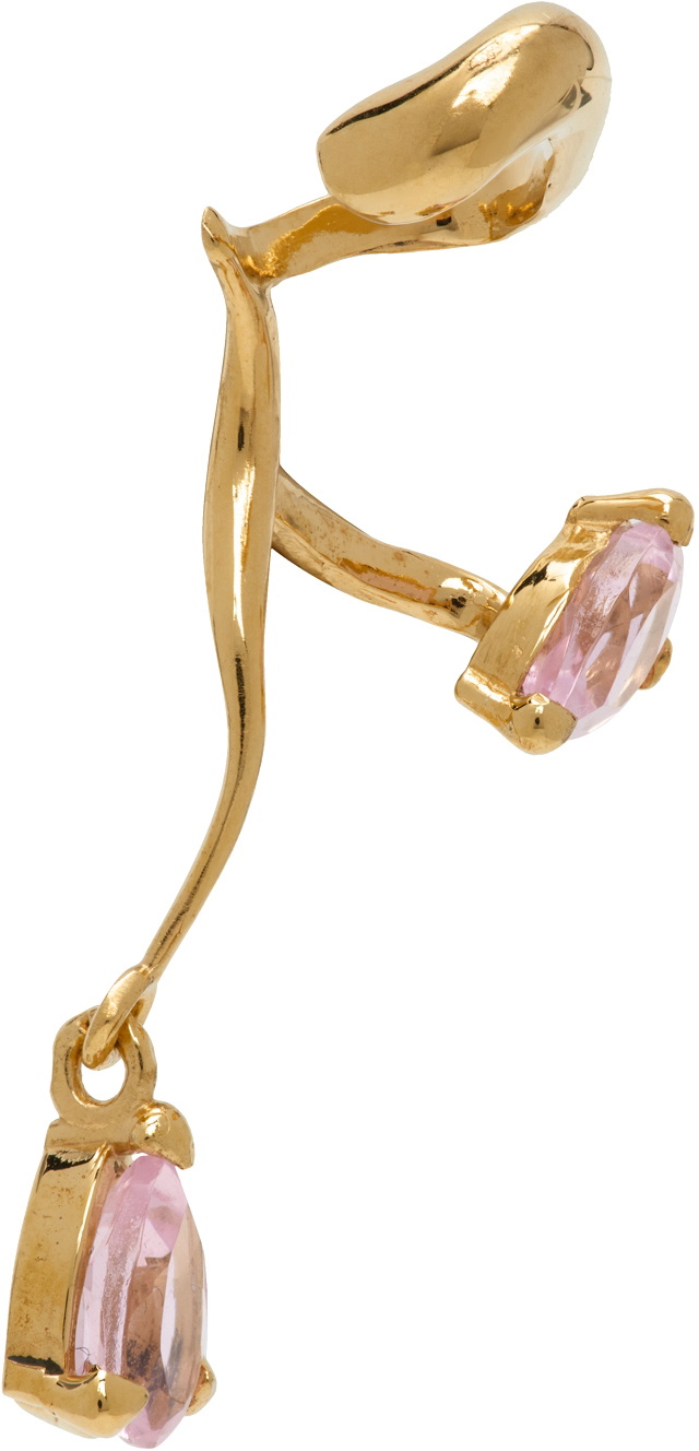 Alan Crocetti Gold Pink Nano Hybrid Ear Cuff