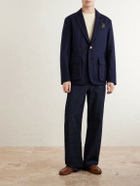 Private White V.C. - The Demob Merino Wool Blazer - Blue