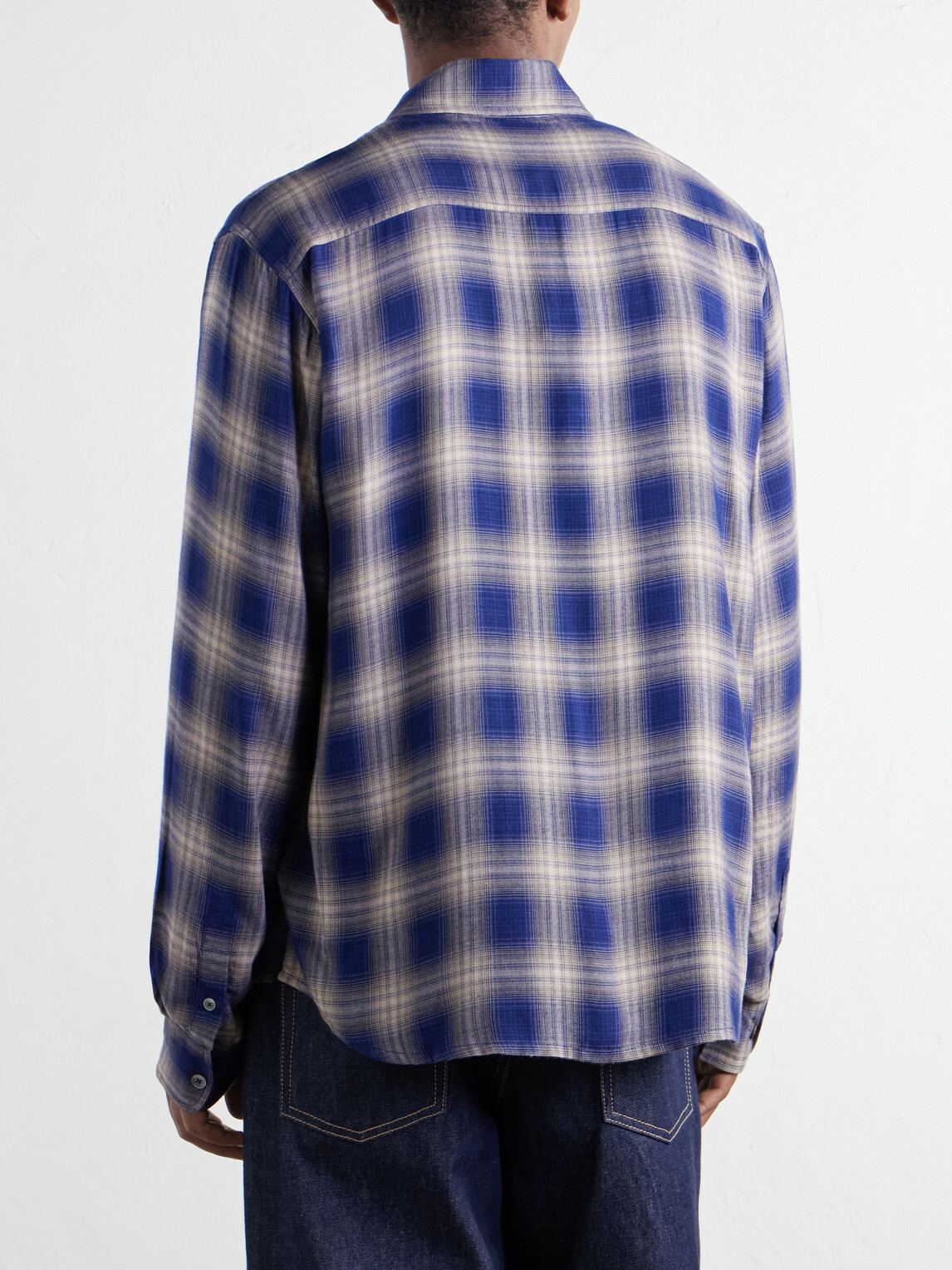 Corridor - Mirabelle Checked Rayon Shirt - Blue