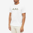 A.P.C. x Liberty Camo Logo T-Shirt in White